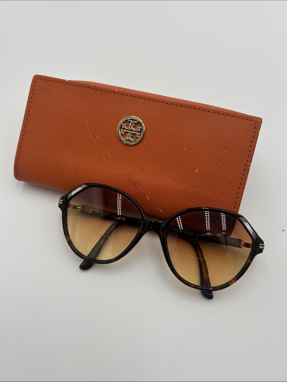 Tory Burch Tortoiseshell Sunglasses with Orange Case Readers prescription!